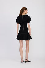 Aaliyah Black Denim Mini Dress