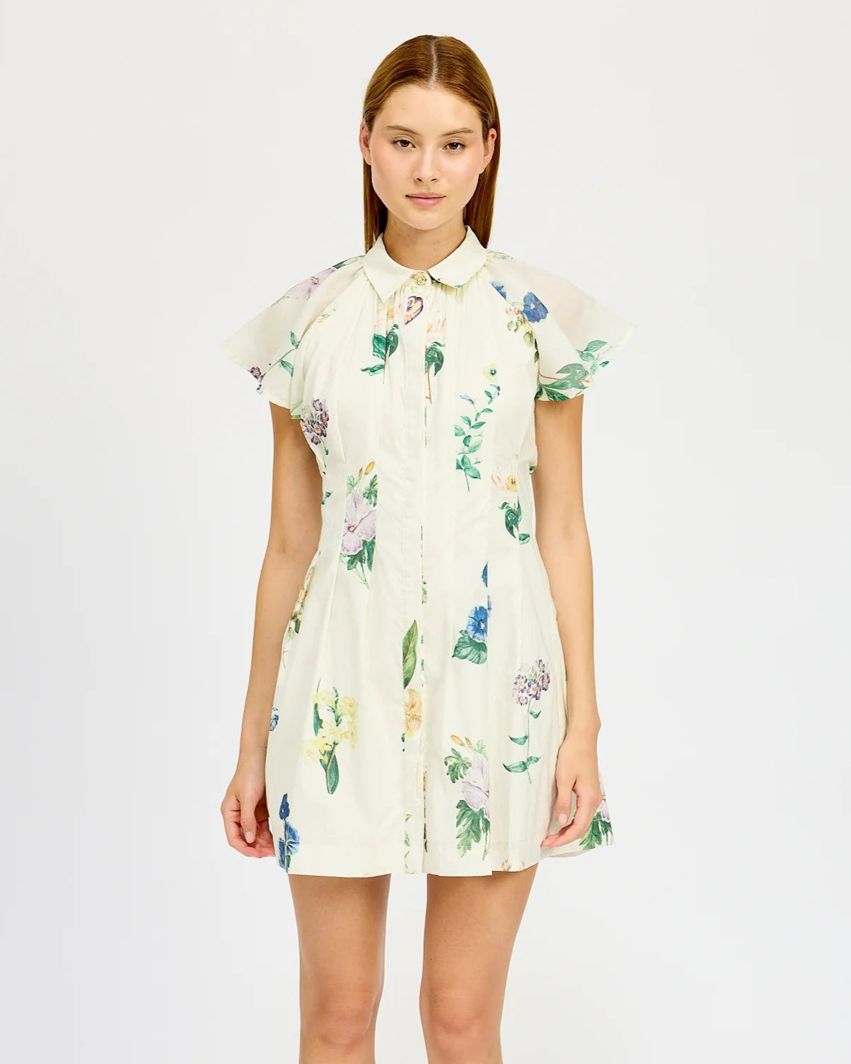 Botanical Cream  mini dress