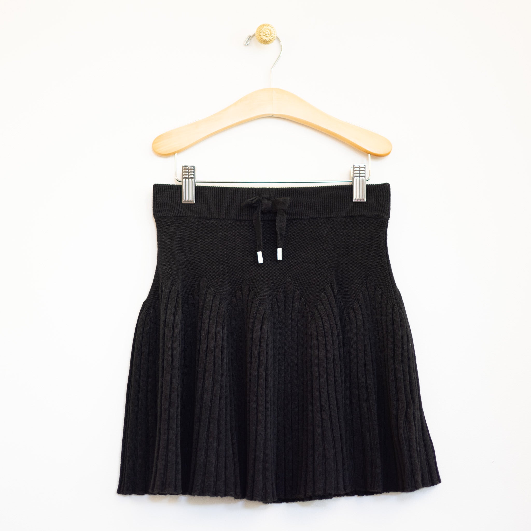 Black Knit Flair Skirt