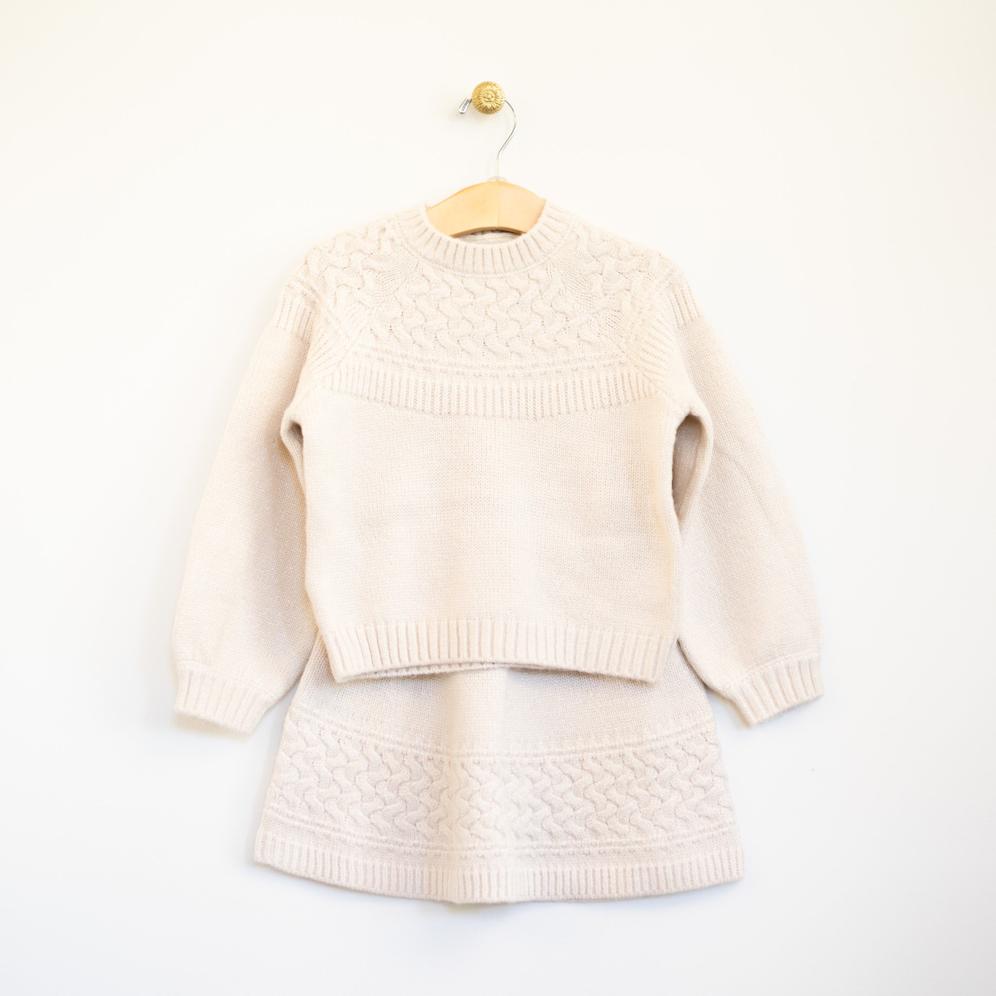 Creamy Knit Sweater & Skirt