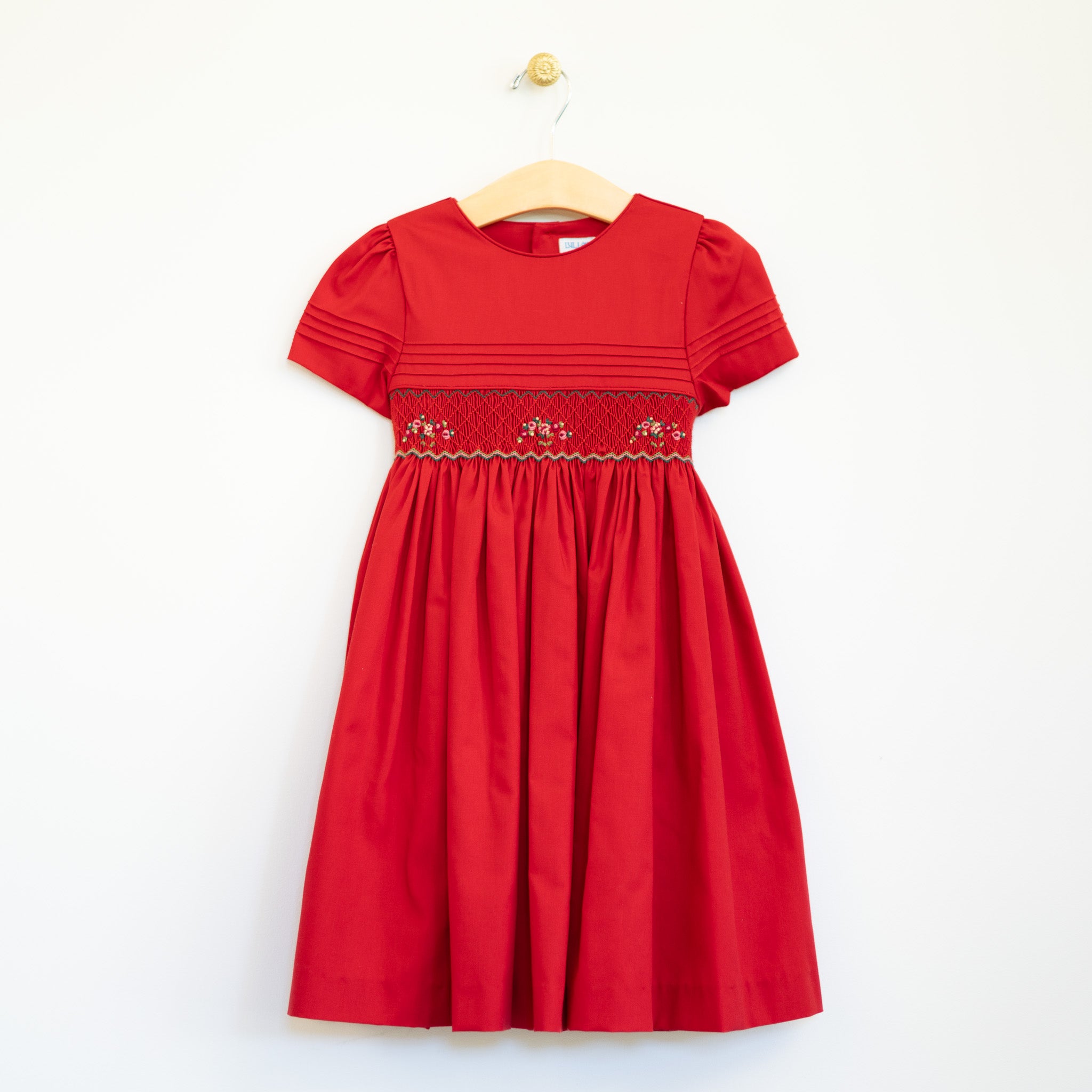 Red Holly Berry Smocked Dress