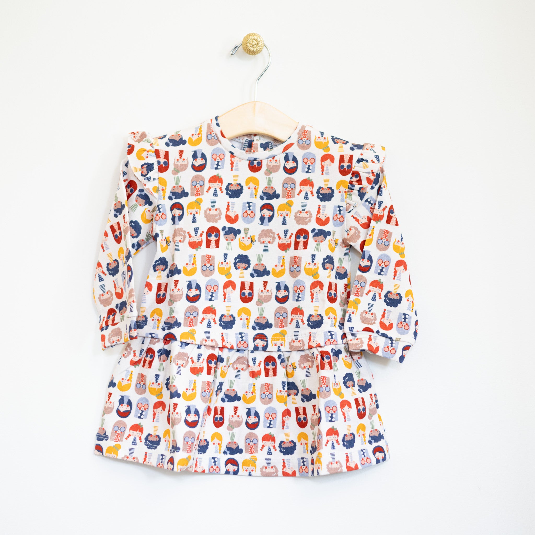 Multi Girls Print Infant Dress