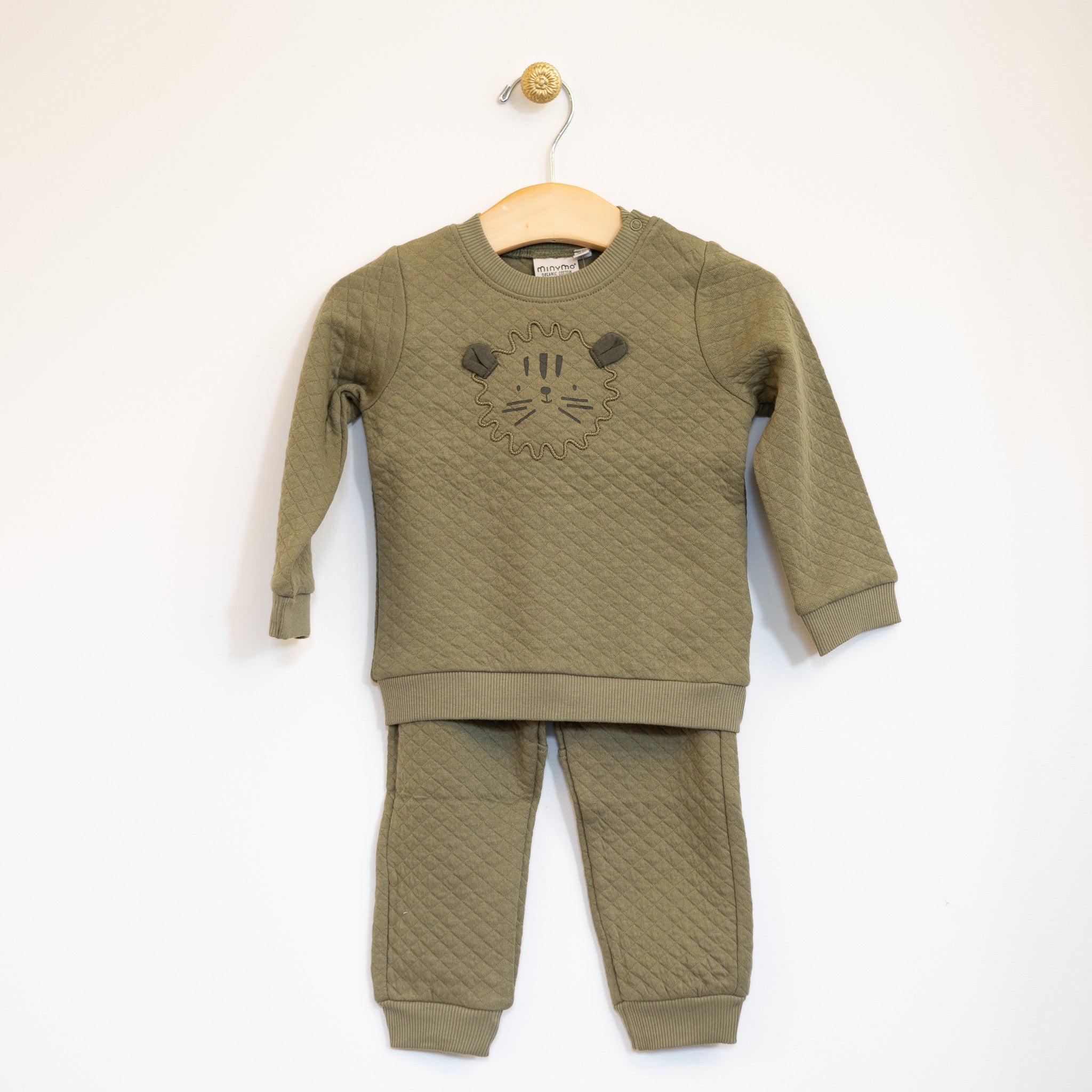 Olive Quilted Sweat Set