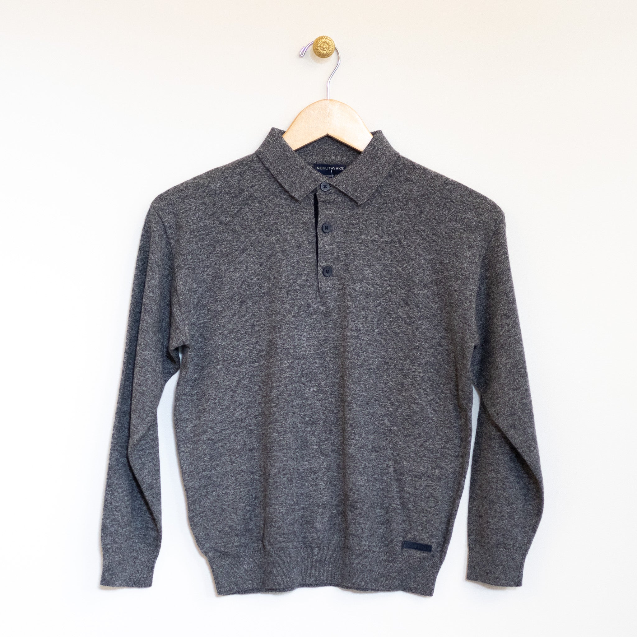 Gray Gravel Polo Sweater