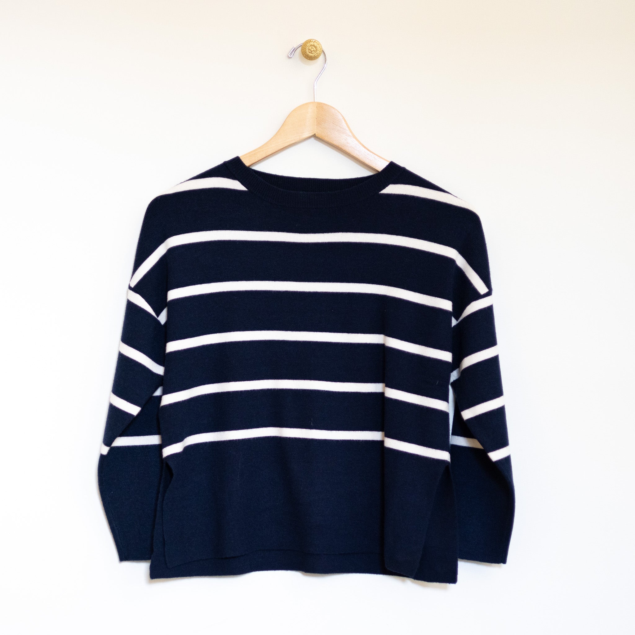 Navy White Stripe Sweater