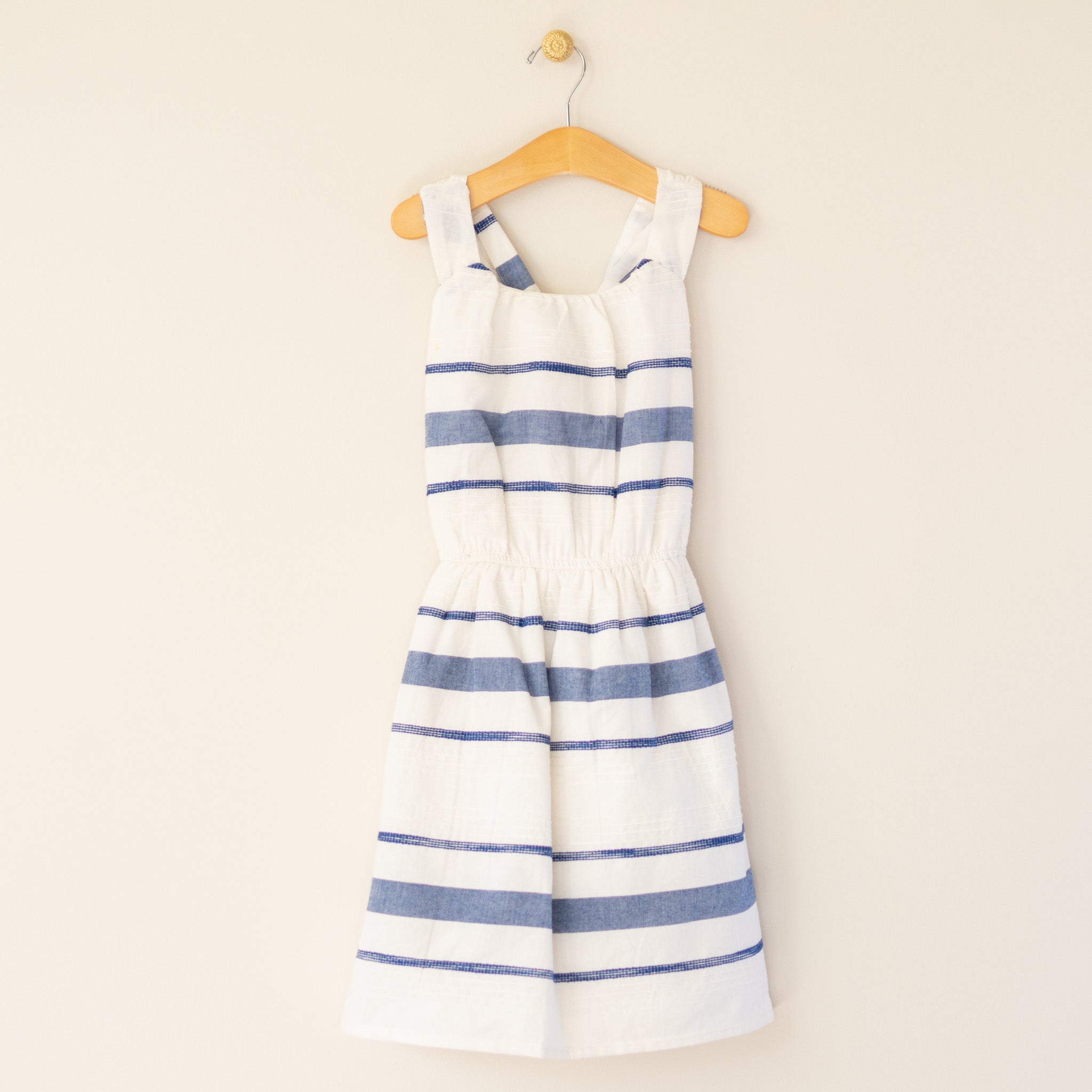 Blue White Stripe Halter Dress