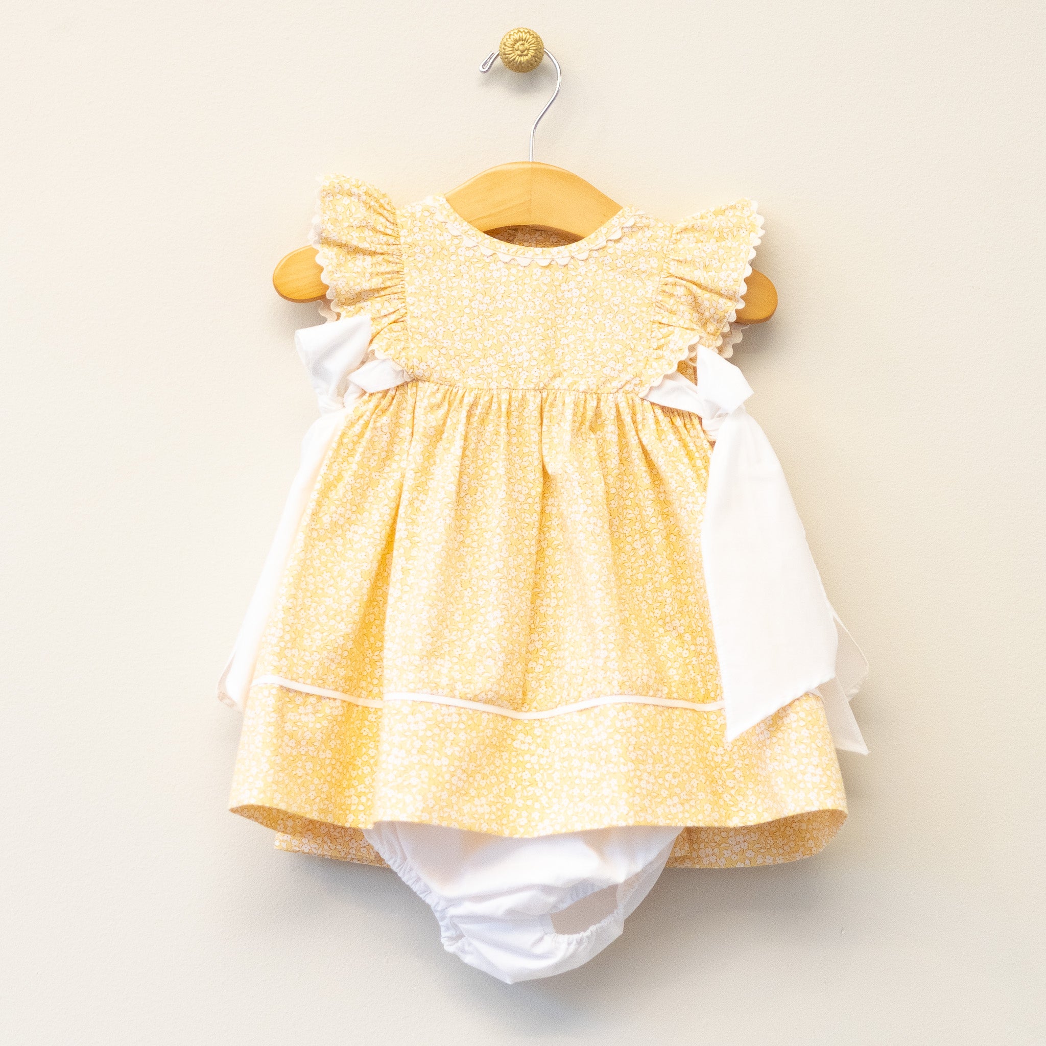 Yellow Pinafore Infant Dress