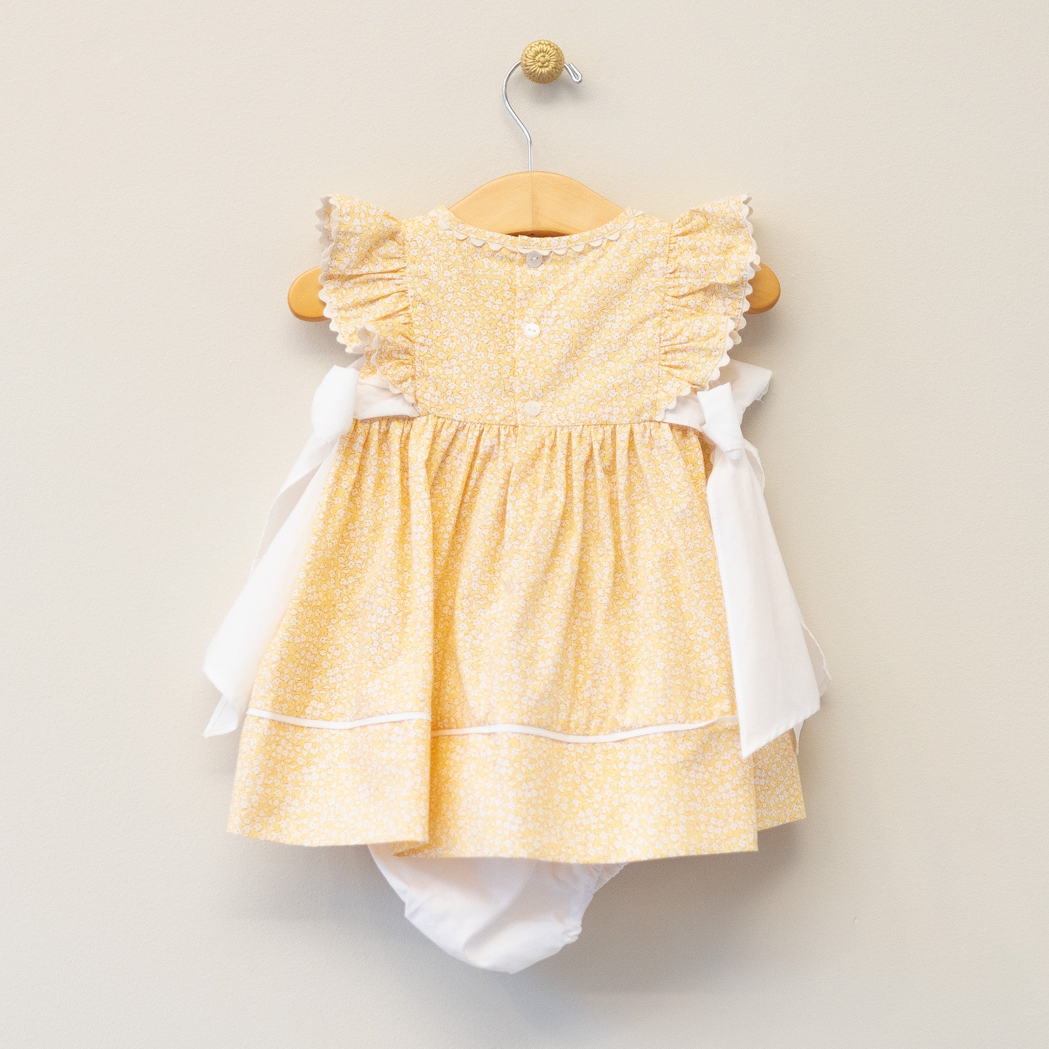 Yellow Pinafore Infant Dress