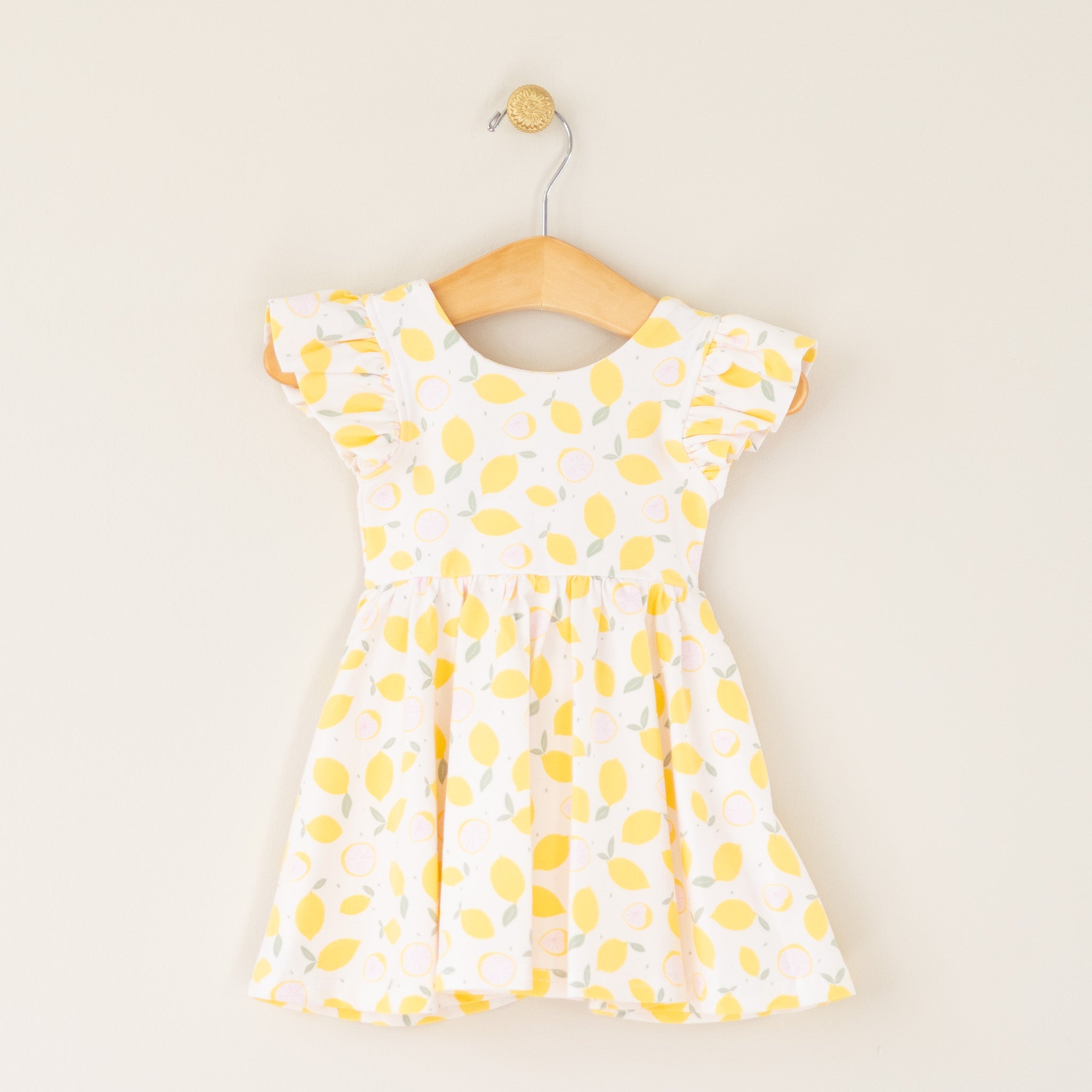 Lemon Drop Knit Infant Dress