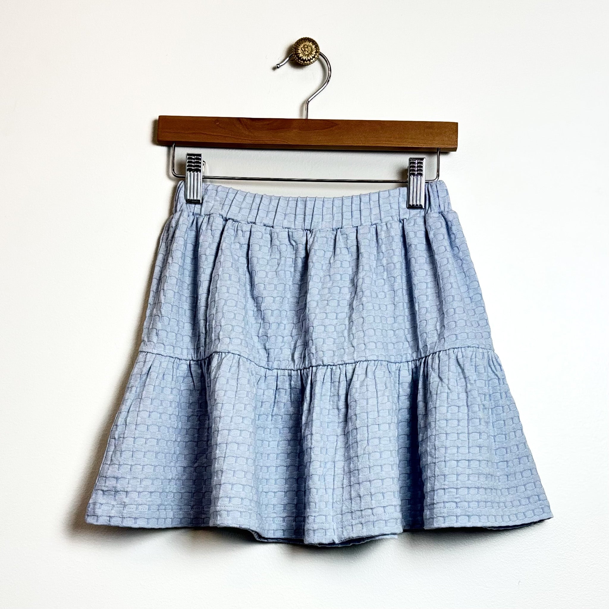 Ice Blue Textured Skirt