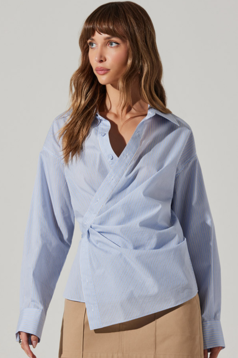 Flykra Blue Asymetrical Blouse