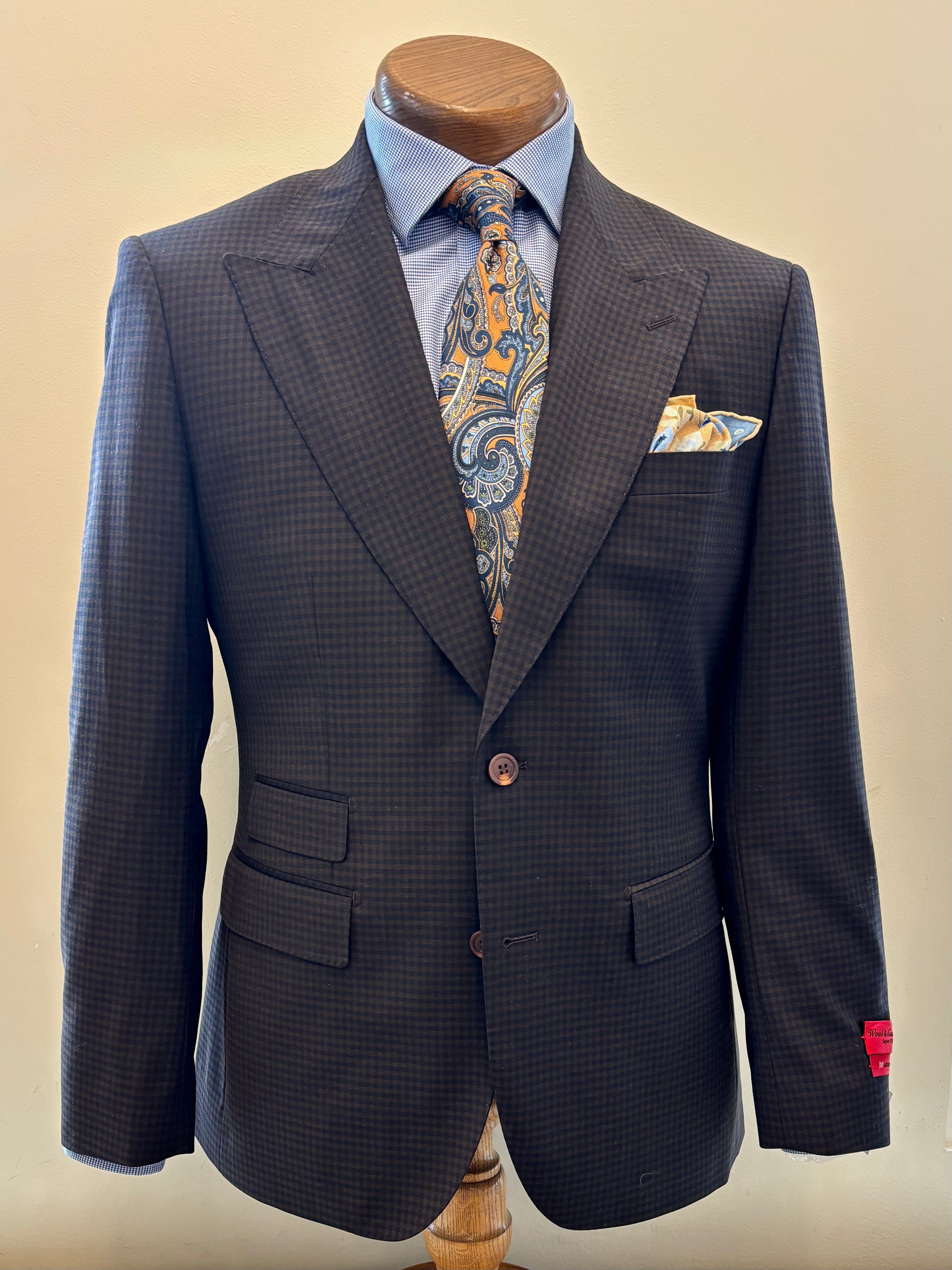 Mattarazi Luca Brown Check Suit