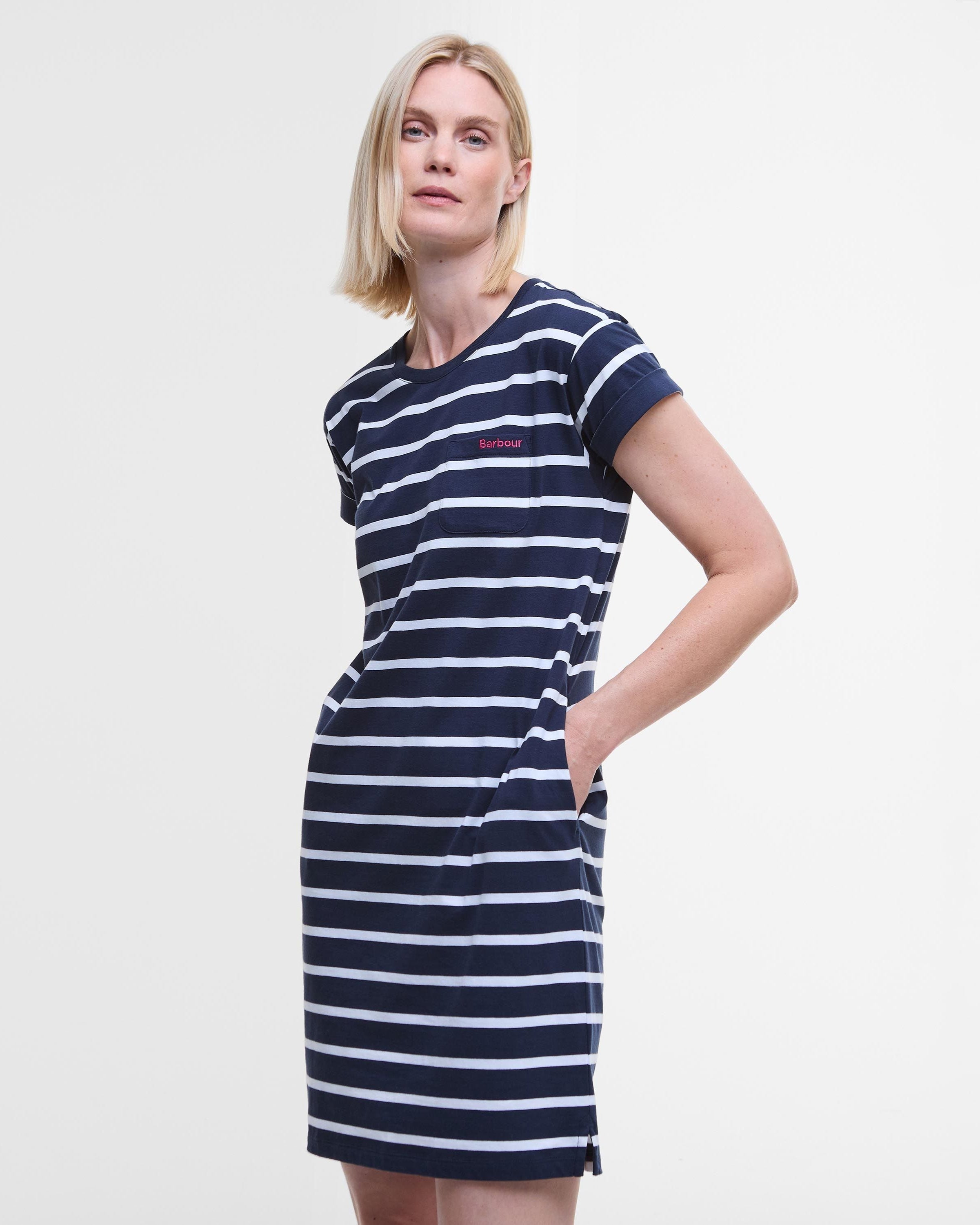 Barbour Otterburn Stripe Navy T-shirt Dress