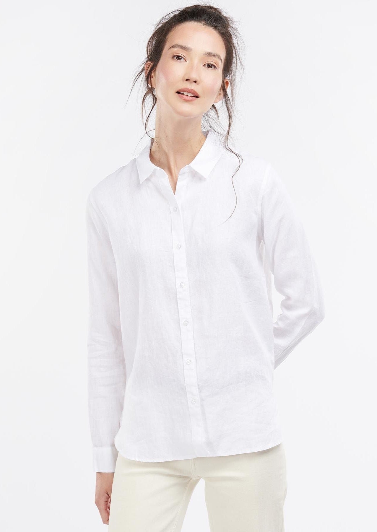 Barbour Marine White Linen Shirt