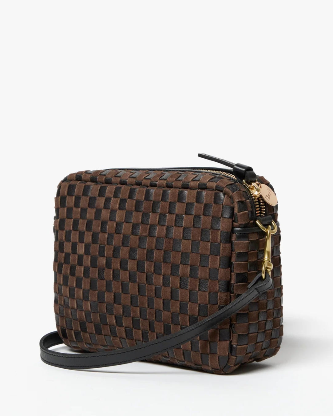 Clare V. Black Chocolate Checked Midi Sac