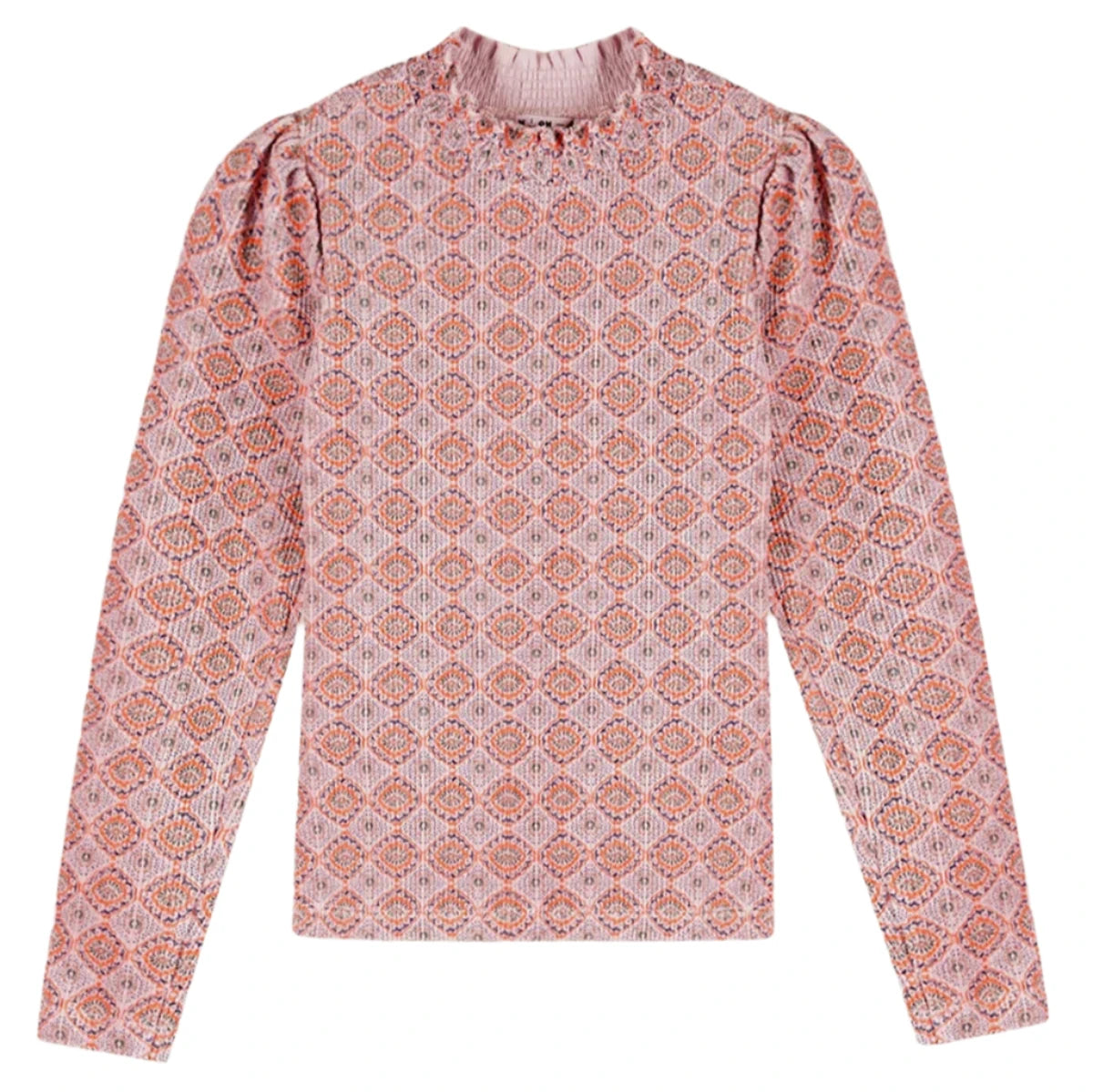 Blush Aztec Velour Turtle Top