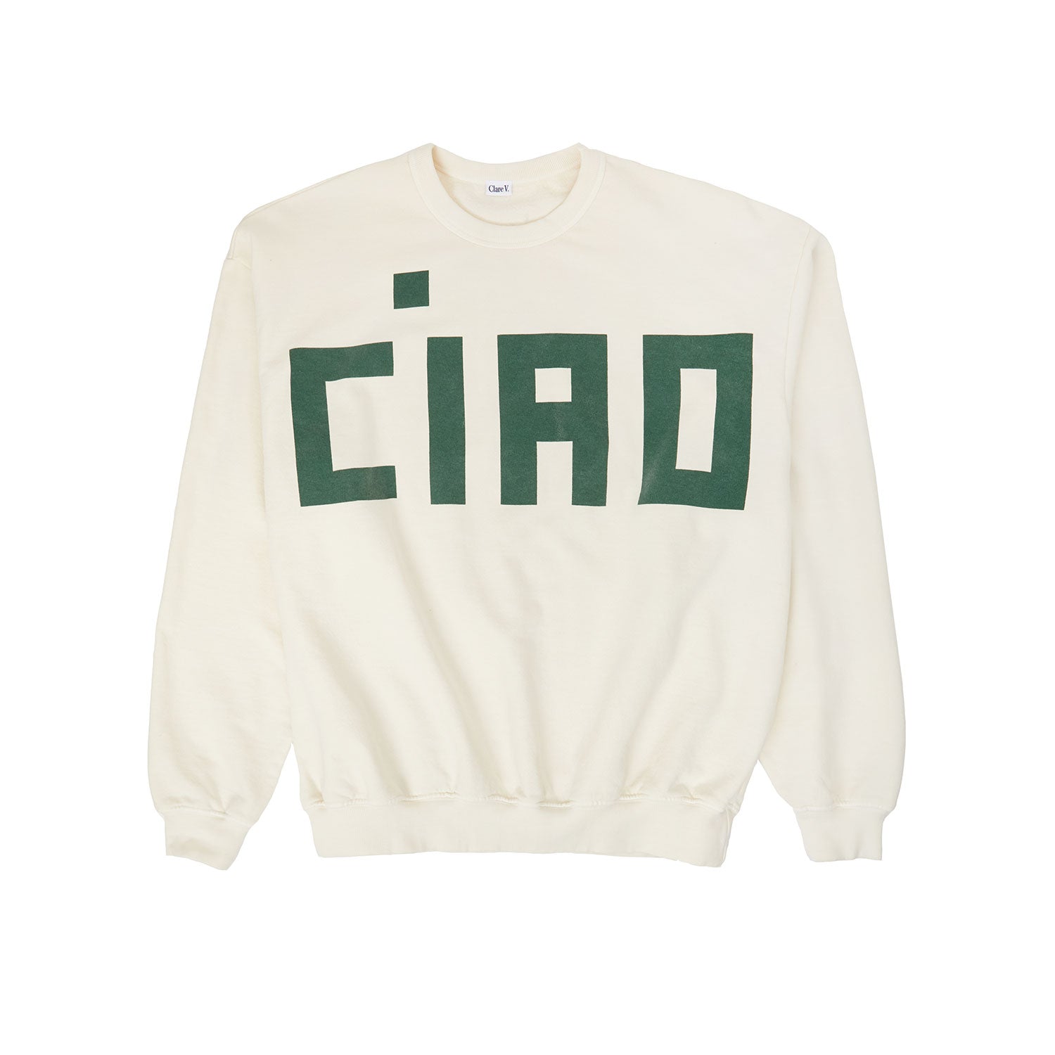Clare V. CIAO Cream Sweatshirt