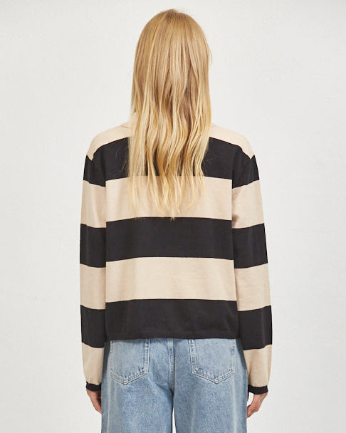 Lenox Black Stripe Rugby Sweater