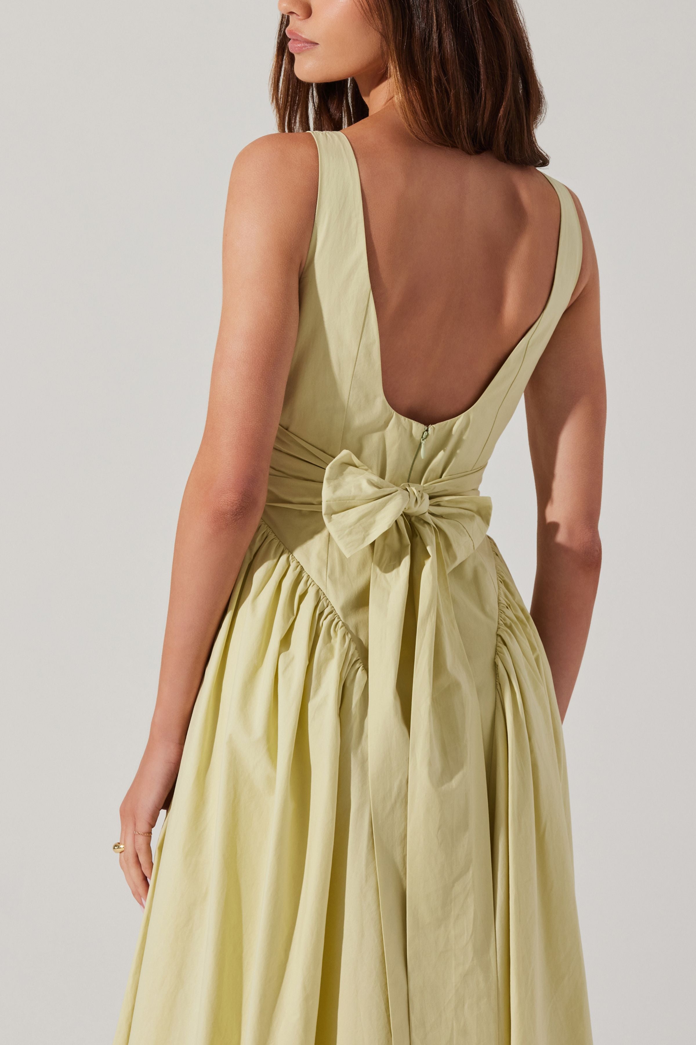 Vinya Pistachio Midi Sundress