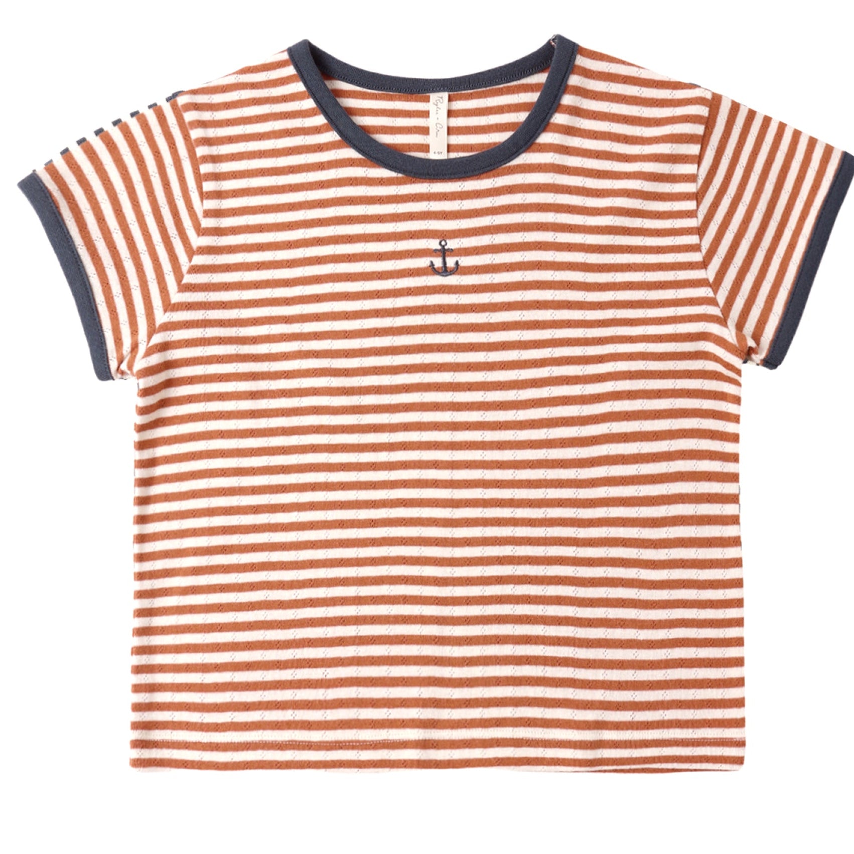 Rylee Cru Red Stripe Pointelle Tee