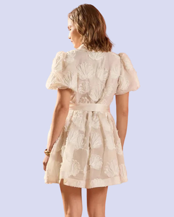 Cream Organza Shell Dress