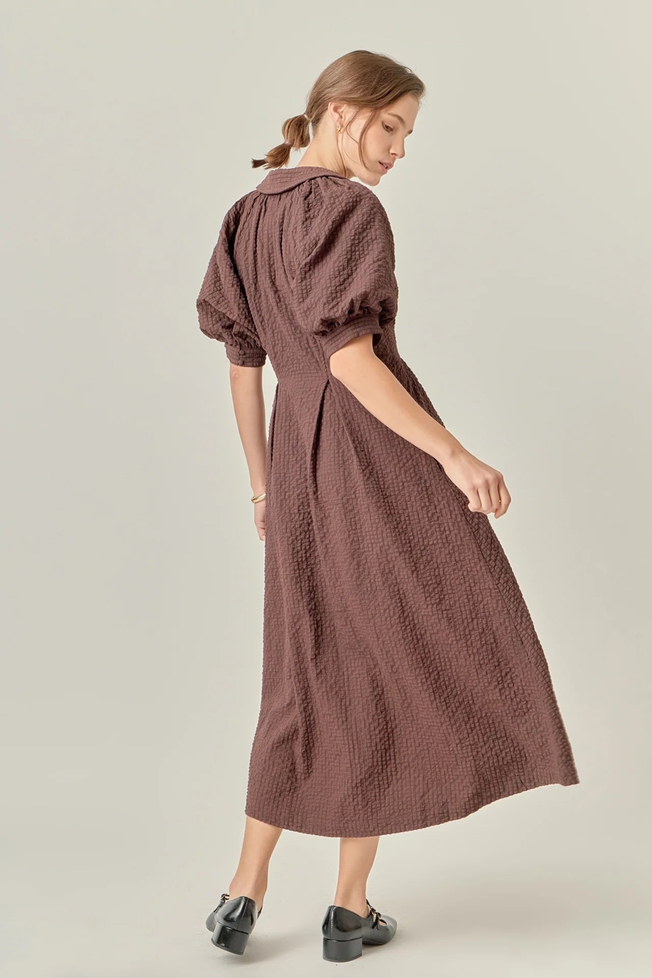 Baylee Brown Check Dress