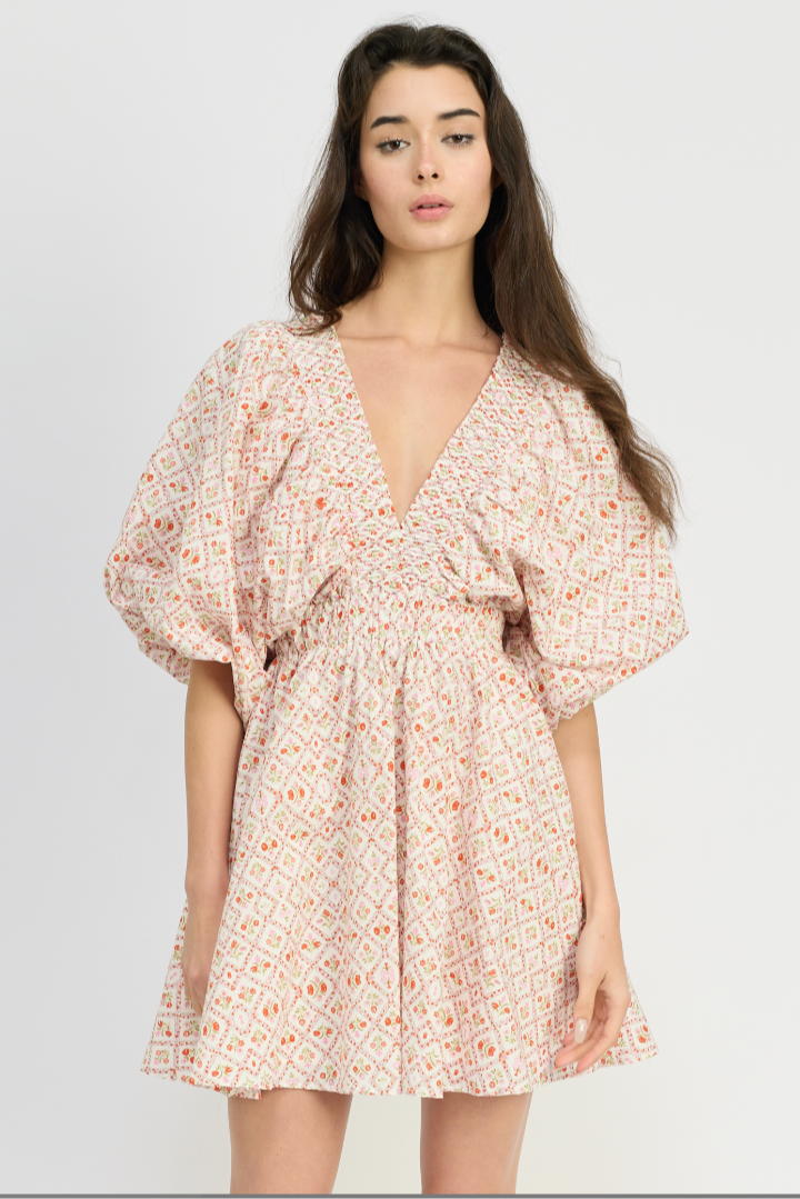 Sofia Berry Lattice Dolman Dress