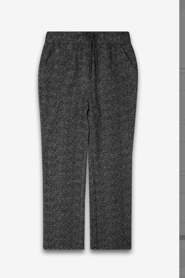 Charcoal Herringbone Stretch Pant