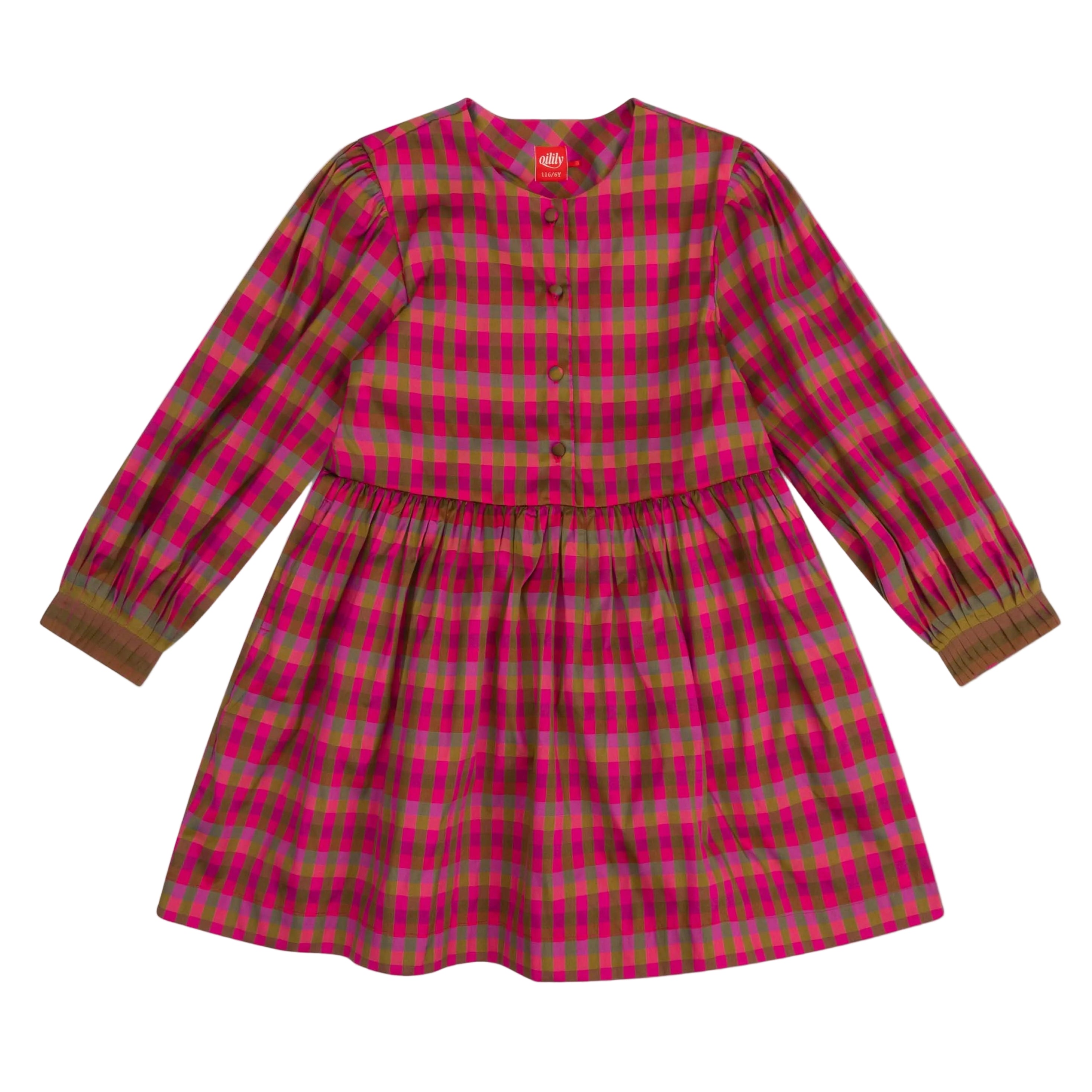 Oiliy Duchess Multi Taffeta Check Dress
