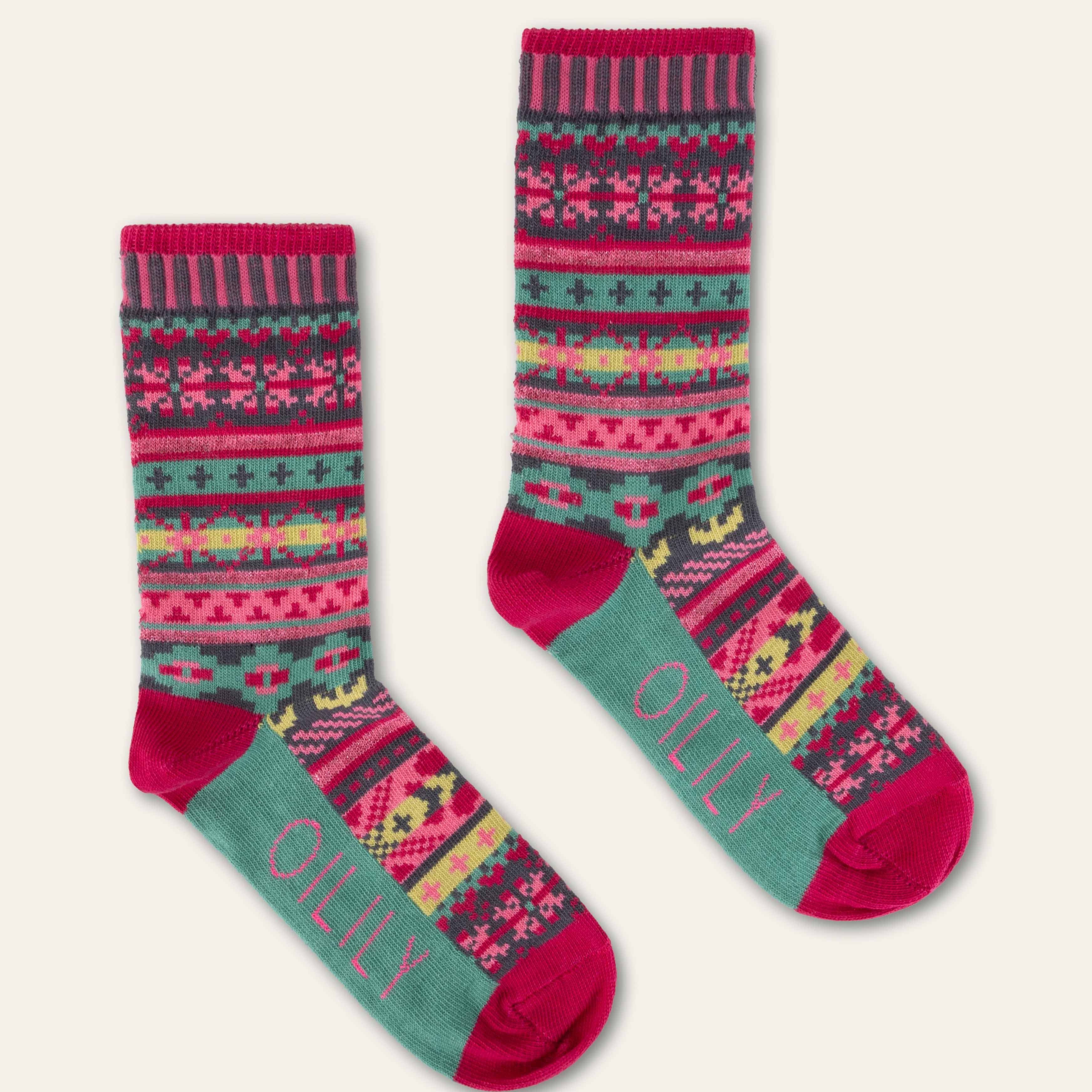 Oilily Marah Pink Fairysle Socks