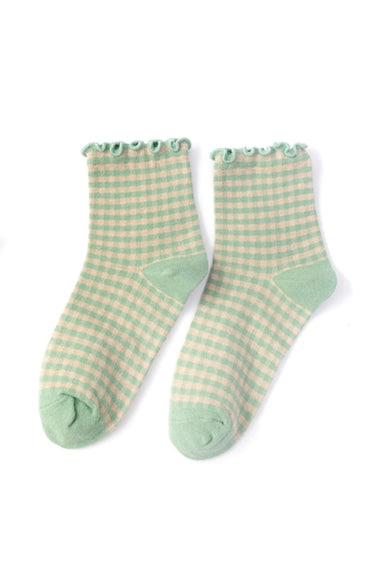 Women's Gingham Ankle Socks