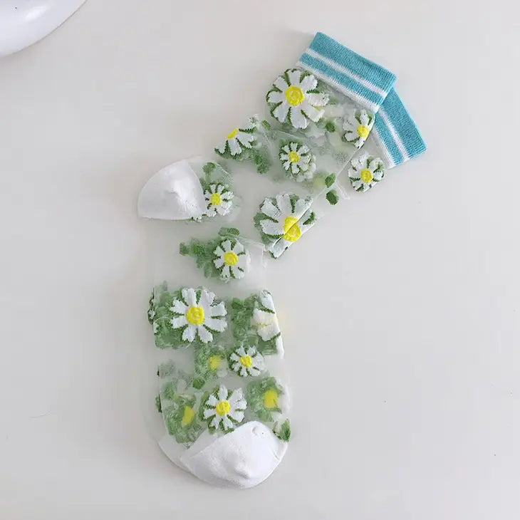 Daisy Sheer Ankle Socks