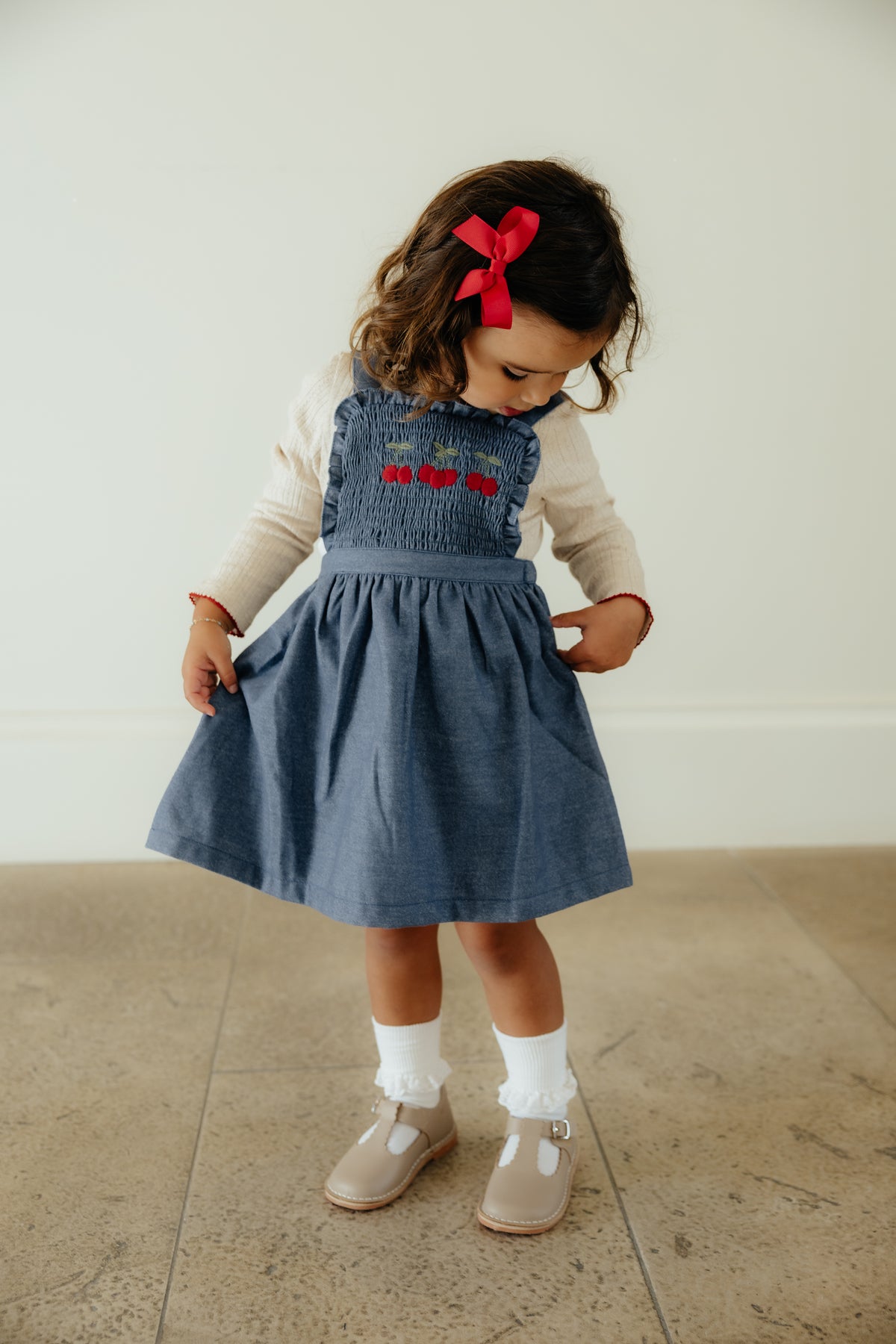 Denim Infant Pinafore and Tee