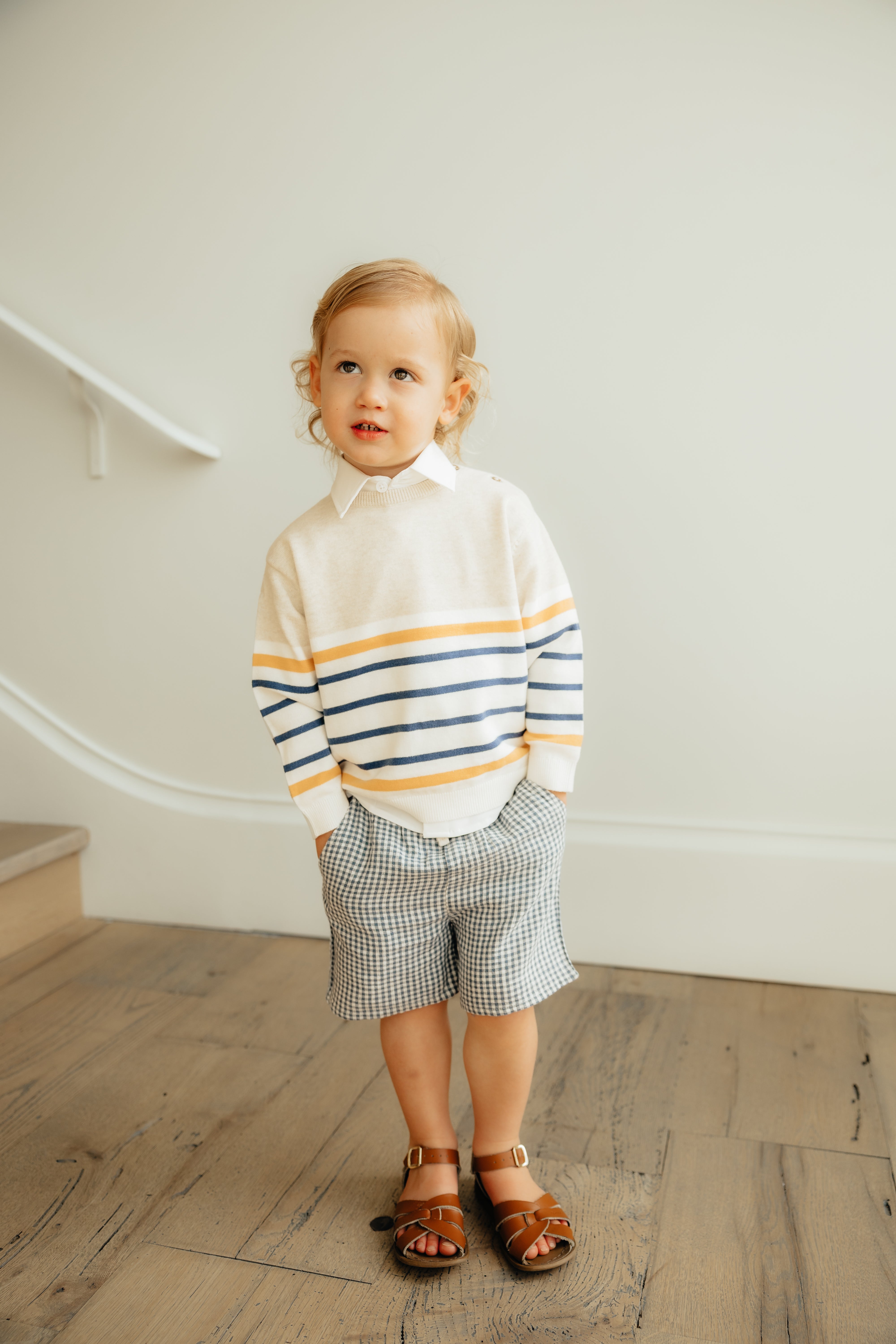 Rylee Cru Marine Gingham Short