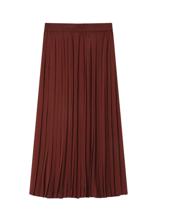 Plisse Chocola Pleated Skirt