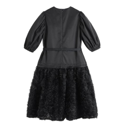 Gabie Black Taffeta Dress