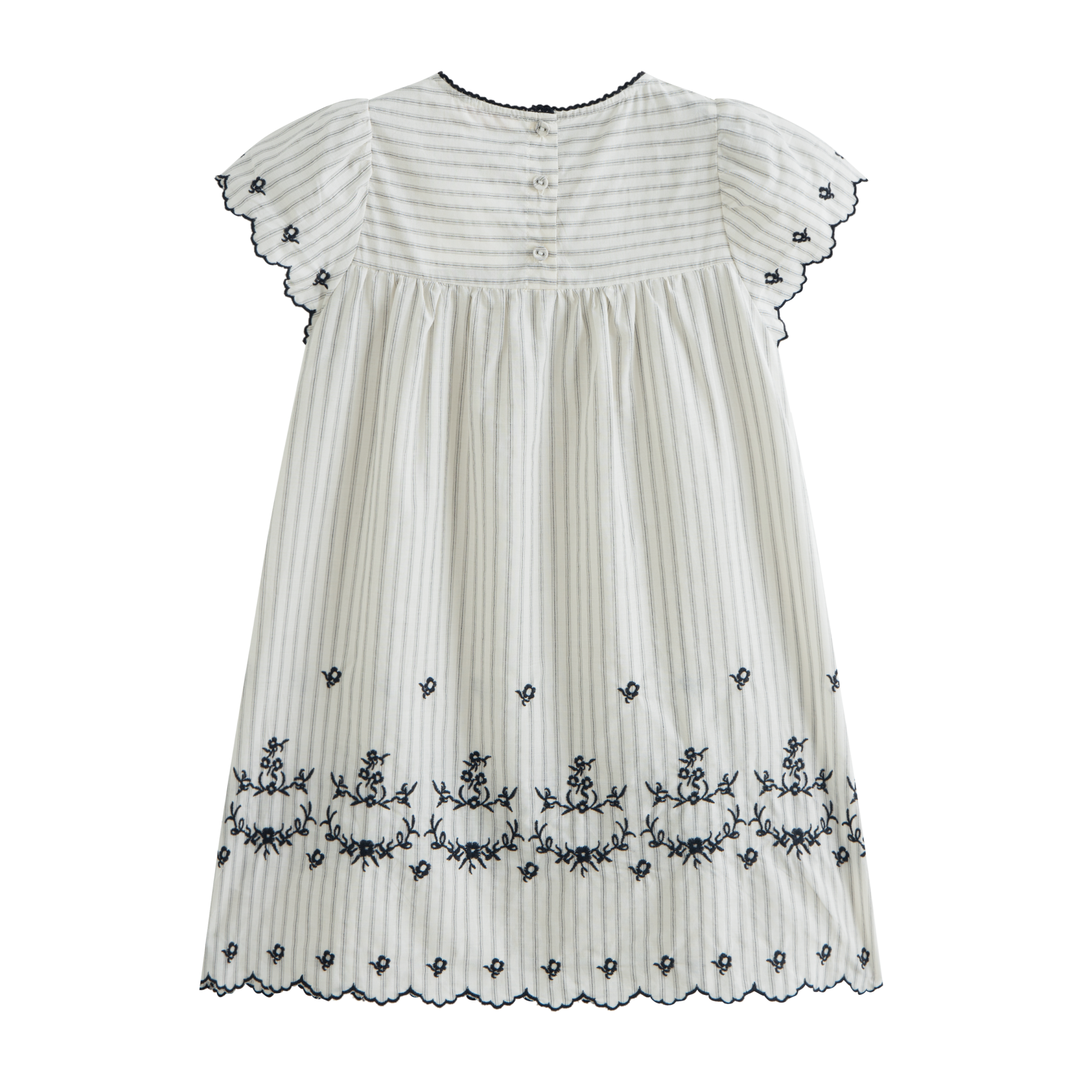 Lucilla Embroidered Ticking Float Dress