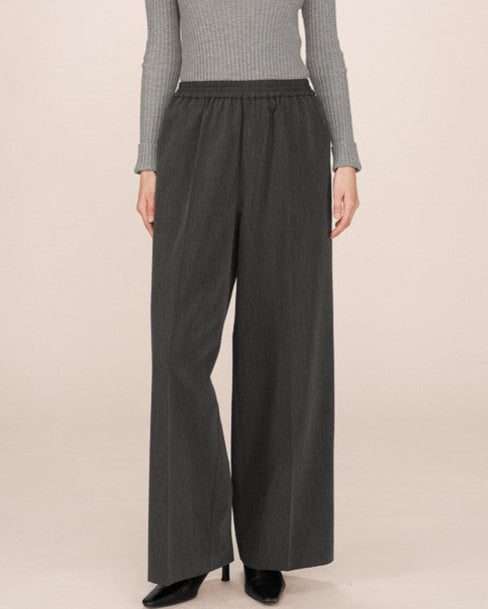 Sweeny Charcoal Piped Elasti Waist Pant