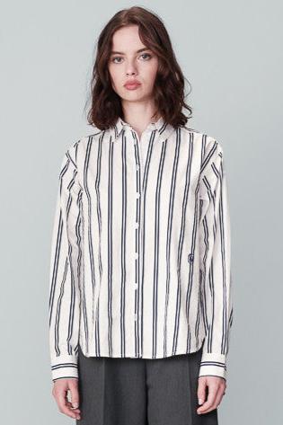 Nusetta Navy Double Stripe Shirt