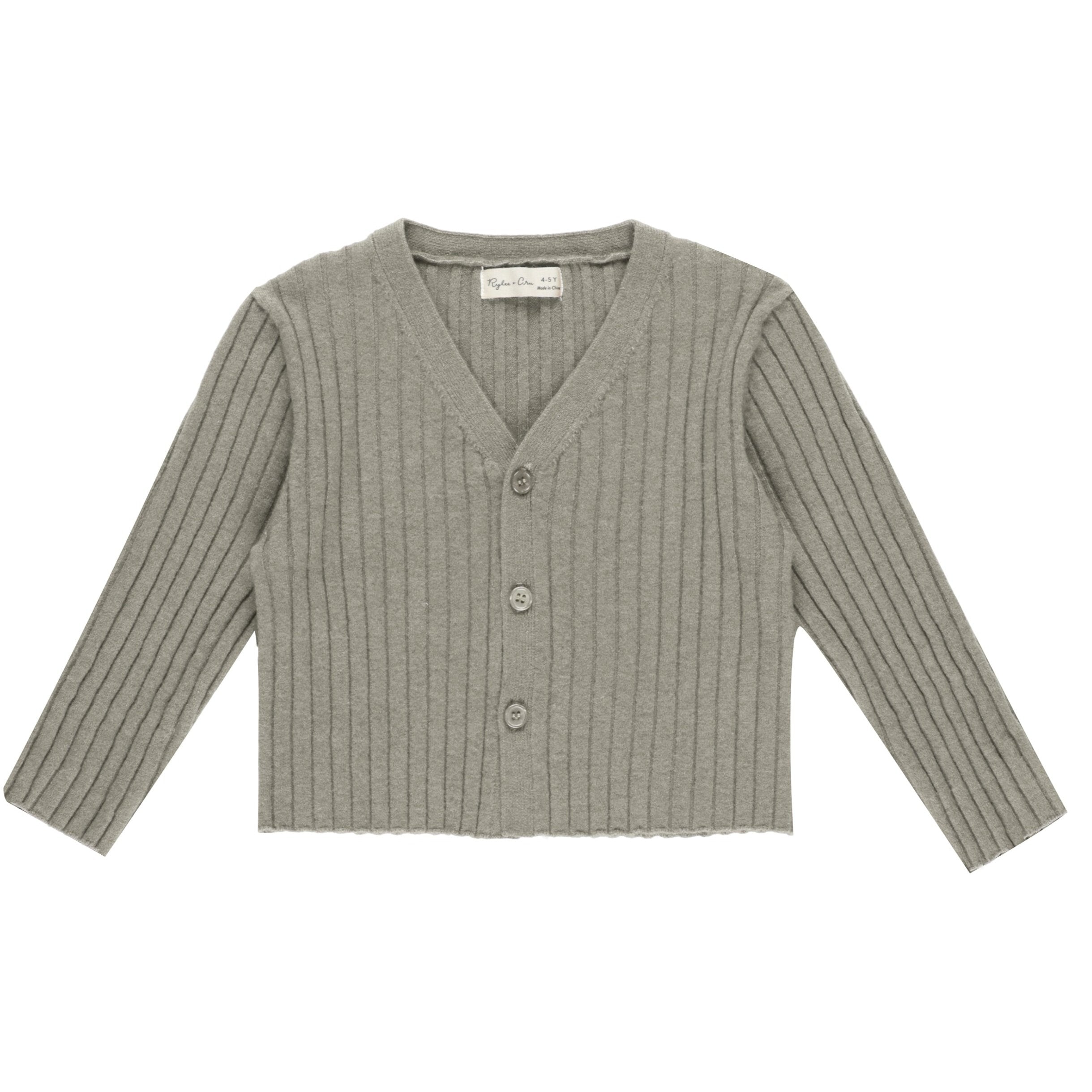 Rylee and Cru Olive Ribbed Cardigan