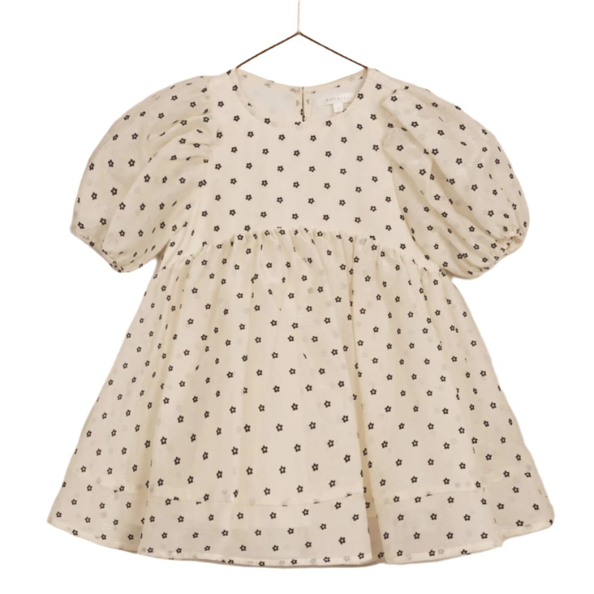 Nora Lee Luna Cream Flocked Dress