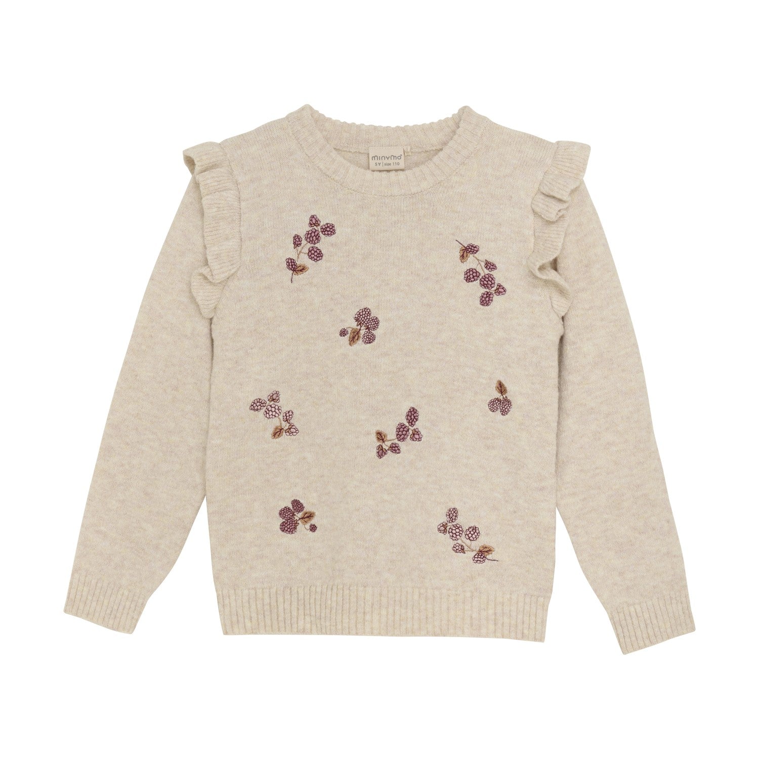 Beige Embroidered Sweater