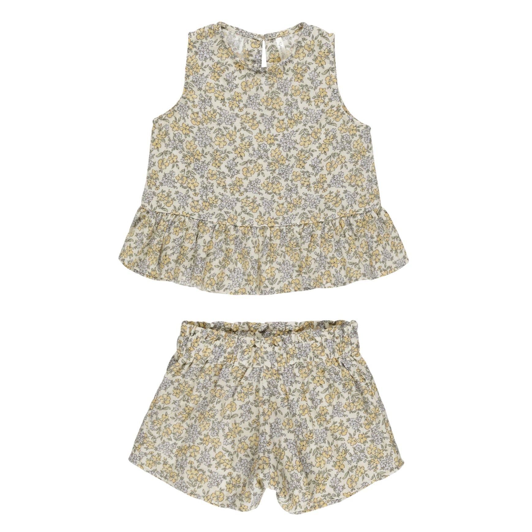 Rylee & Cru Yellow Bloom Shortset