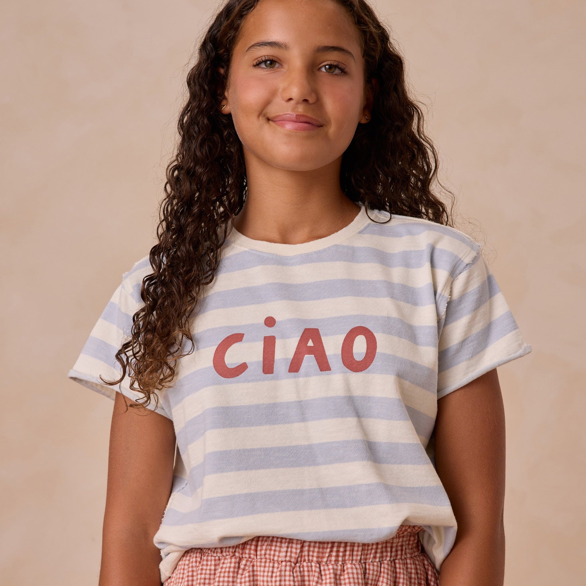 Rylee & Cru Blue Stripe Ciao Tee