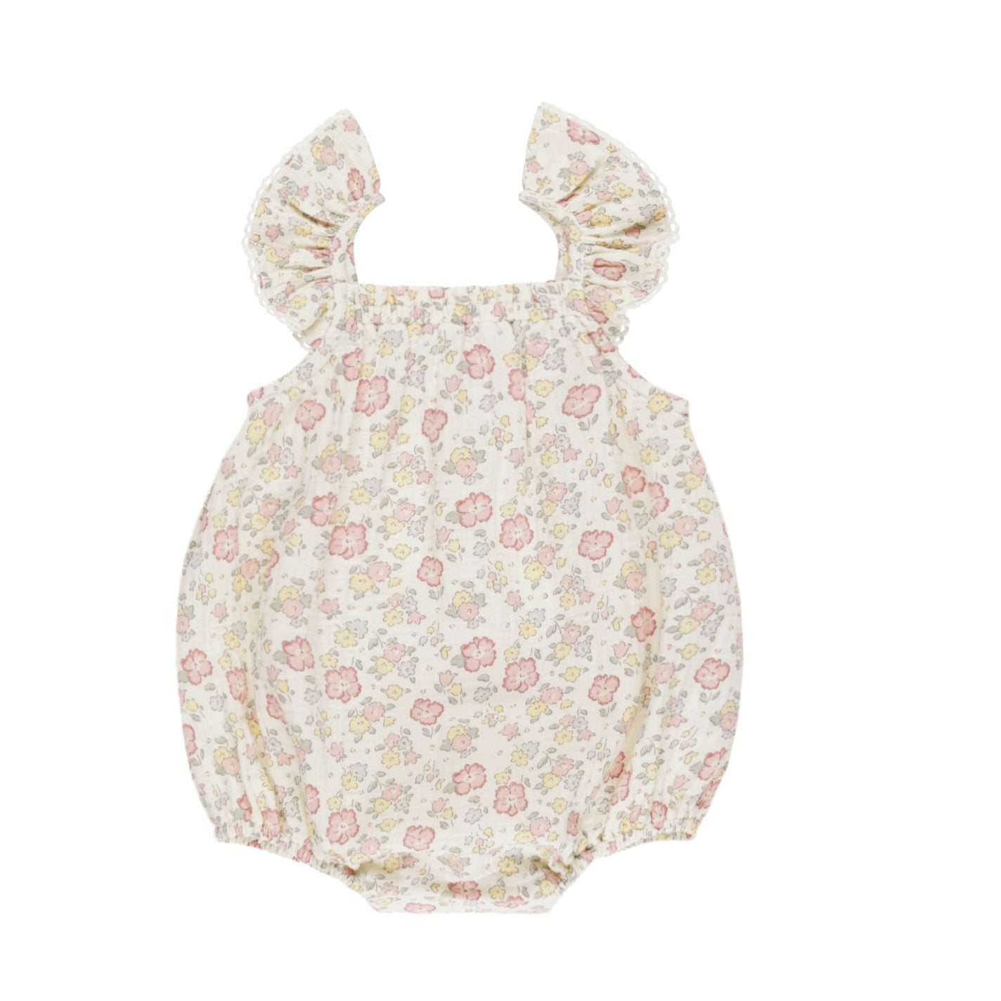 Quincy Mae Pink Bloom Romper