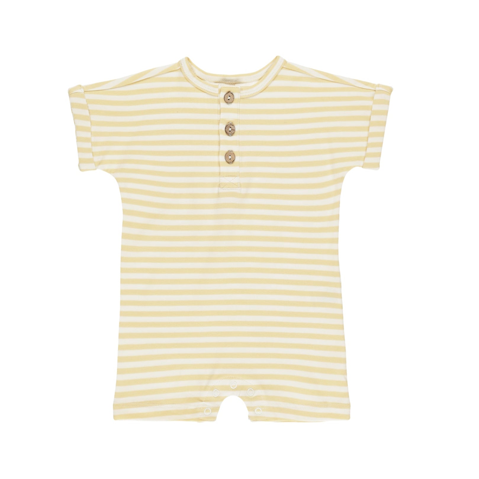 Quincy Mae Yellow Stripe Romper