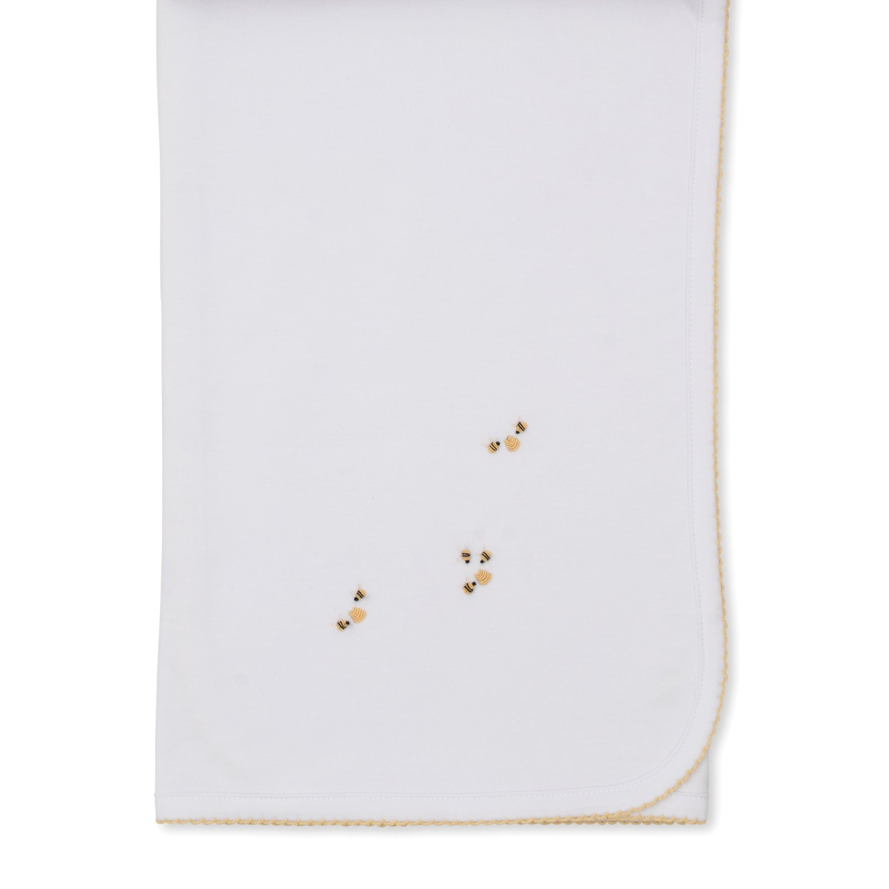 White Bib embroidered Bees