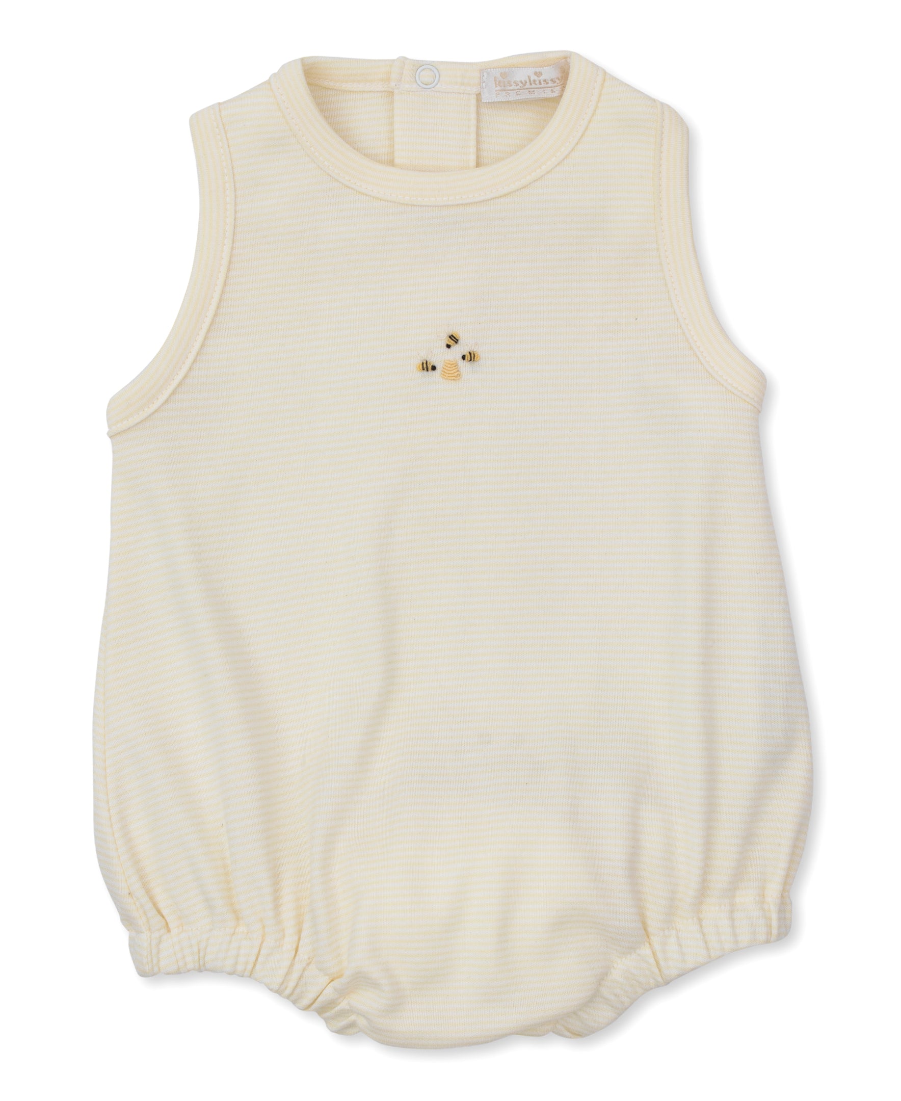 Yellow Embroidered Bee and Hive Romper