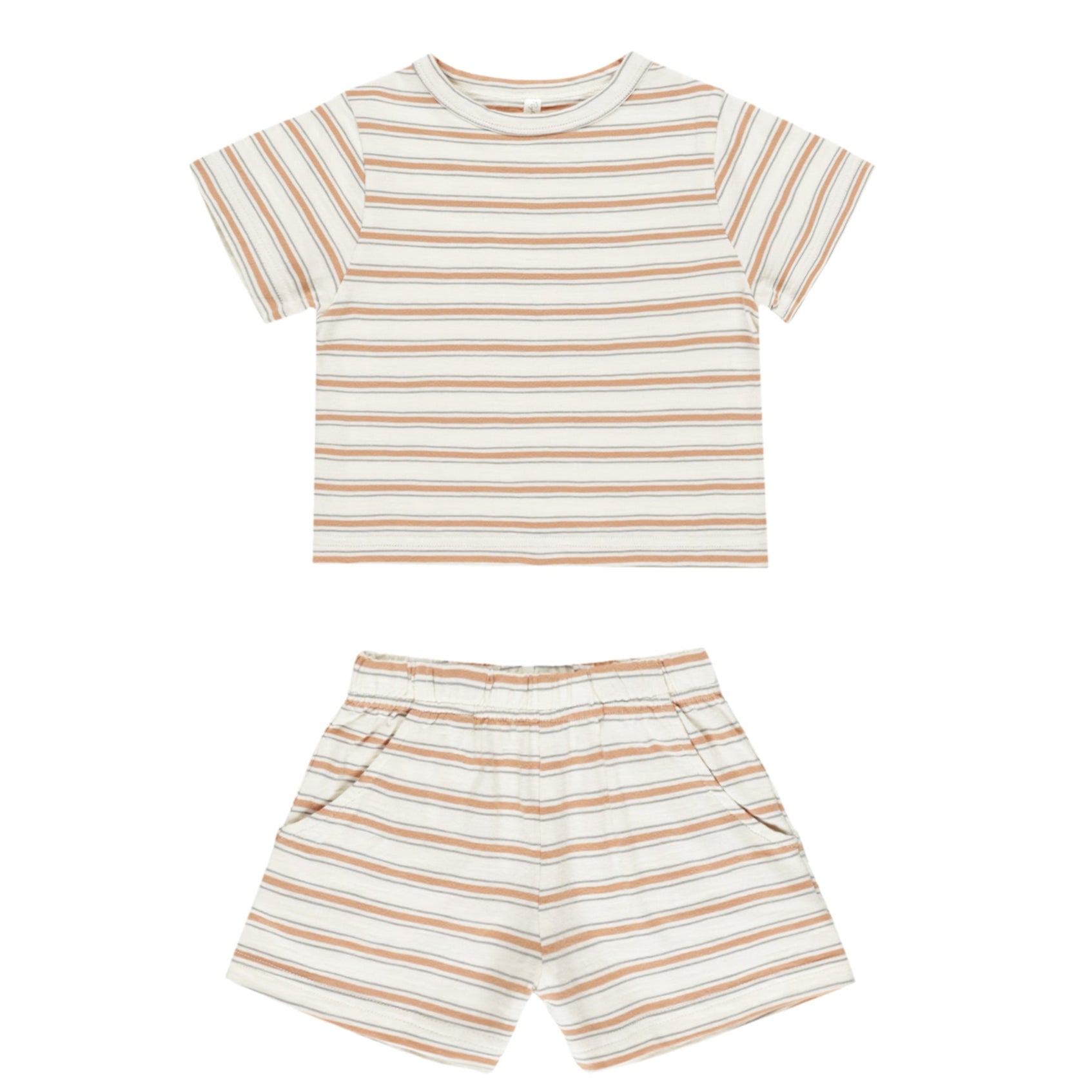 Rylee & Cru Grapefruit Stripe ShortSet