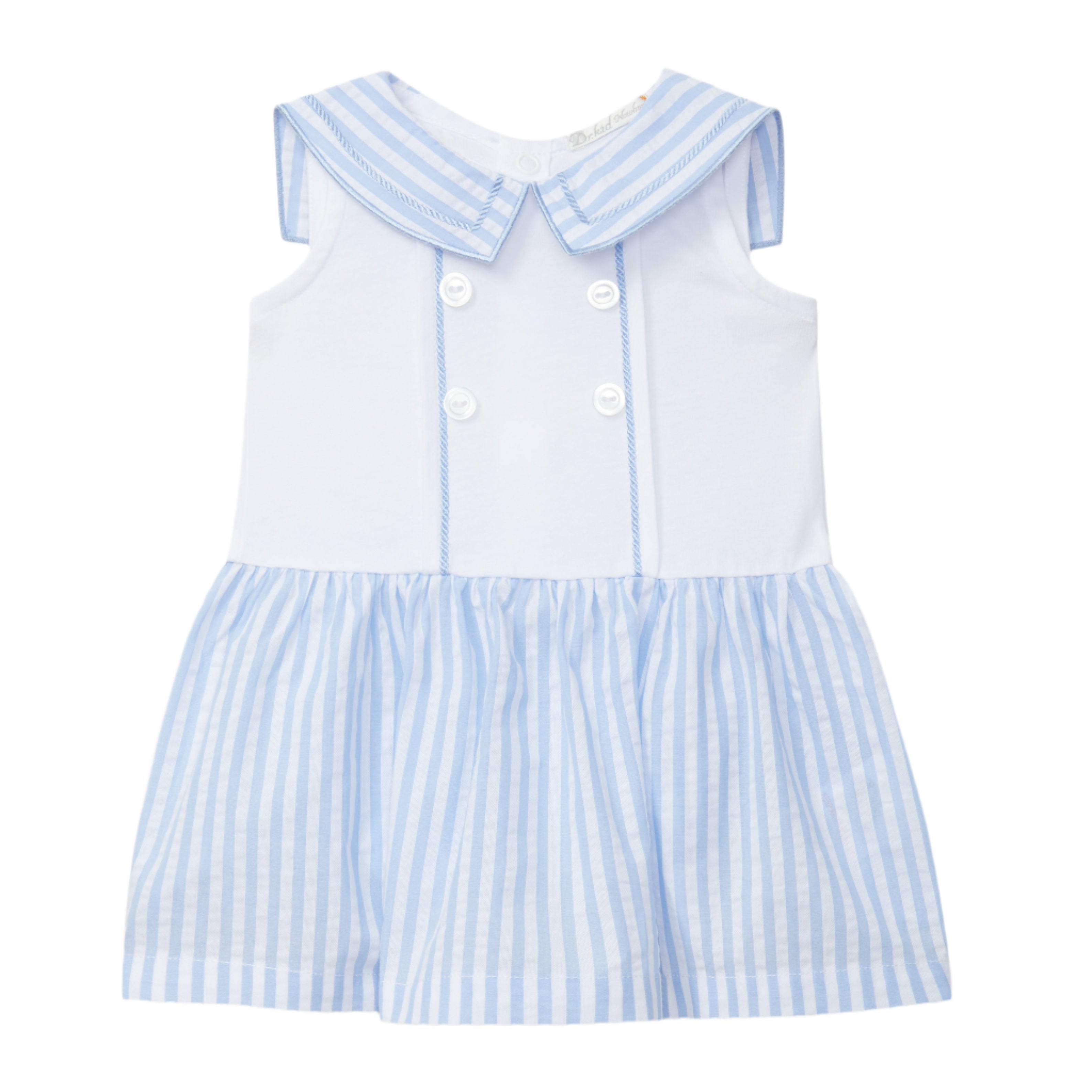 Light blue Seersucker Sailor Dress